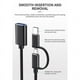 thumbnail image 2 of Cable Adaptador 2 en 1 USB 3.0 OTG Type-C -USB una USB 3.0 Convertidor de Interfaz para LíNea de Cable de Carga de TeléFono Celular - Negro, 2 of 6