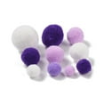 thumbnail image 2 of Polyester Ball Decoration Pom Pom Ball For DIY Craft Lilac 0.8~3cm 100pcs/set, 2 of 3