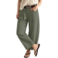 thumbnail image 6 of Breezora Women's Fashionable Casual Bucket Pants Cotton Linen Wide Leg Loose Fit Summer Breathable With Pockets, 6 of 6