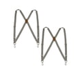 thumbnail image 1 of Buyless Fashion Trucker 2 Pack Suspenders for Men - 48" Elastic Adjustable Straps 1" - X Back Utility Braces, 1 of 7