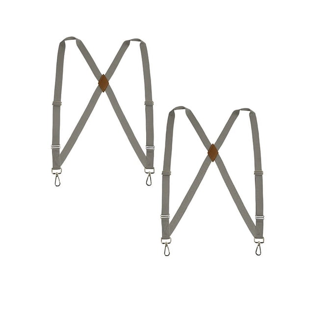 Buyless Fashion Trucker 2 Pack Suspenders for Men - 48" Elastic Adjustable Straps 1" - X Back Utility Braces