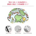 thumbnail image 3 of KLL Frog With Sweet Pattern Shower Cap & Bath Cap for Women,Reversible Oversized Waterproof Shower Caps for all Hair Lengths,Elastic Reusable Bathing Hair Cap, 3 of 6