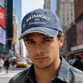 thumbnail image 2 of WMNTST Unisex Baseball Caps Distressed Washed Curved Brim Cap With Letter Embroidery Adjustable Dad Hat, 2 of 4