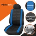 thumbnail image 3 of Fundas universales para asientos delanteros de coche, color negro y gris | Fundas universales para asientos de coche (conductor y pasajero) | Accesorios de interior (azul), 3 of 5