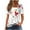 White, variant on Charella Floral Printed Tops for Women Square Neck Button Short Sleeve Shirts Loose Fit Tunic Blouses Casual Clothes (XL, White)