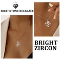 thumbnail image 4 of Beautlace Forever Love Butterfly Heart Necklace,925 Sterling Silver Rose Flower Pendant Necklace Jewelry Birthday Christmas Valentines Mother's Day Gifts for Women Mom -Mystic Topaz, 4 of 9