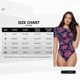thumbnail image 5 of Uemuo Rose Flowers Pattern Women's One Piece Short Sleeve Swimsuit Rash Guard Surfing Modest Quick-drying Swimsuit Beach Essentials-X-Large, 5 of 9