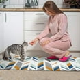 thumbnail image 3 of Multicolor Chevron Pattern Kitchen Rugs Sets Of 2,Anti Fatigue Kitchen Mat Rugs Non Slip Washable,Decorative Kitchen Floor Mats for Kitchen,Sink,Laundry,17"x30"+17"x47", 3 of 7