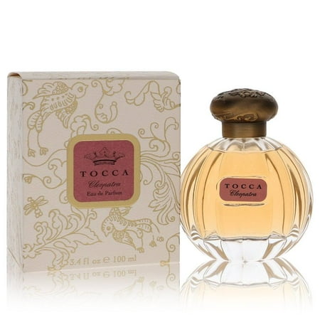 Tocca Cleopatra by Tocca Eau De Parfum Spray 3.4 oz for Female Tocca Cleopatra is an intoxicating blend of floral and musky accords. This Tocca fragrance  introduced in 2007  opens with tangy  fruity notes of grapefruit and black currant  accented with refreshing green notes and black currant leaves. The heart of the perfume has intense white floral notes like tuberose and jasmine  in addition to juicy peach notes.