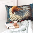thumbnail image 4 of Kdxio Cotton Pillow Cases 20"x30" Pillowcases,Soft and Breathable Bedroom Pillow Cases-Surreal Bald Eagle Gentleman-No Pillow Core, 4 of 5