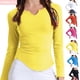 thumbnail image 2 of Blusa deportiva para mujer, ropa de gimnasio para mujer, camisetas de entrenamiento, Top de manga larga, camisas de diseño plisado, trajes de ocio para mujer de talla grande, 2 of 5