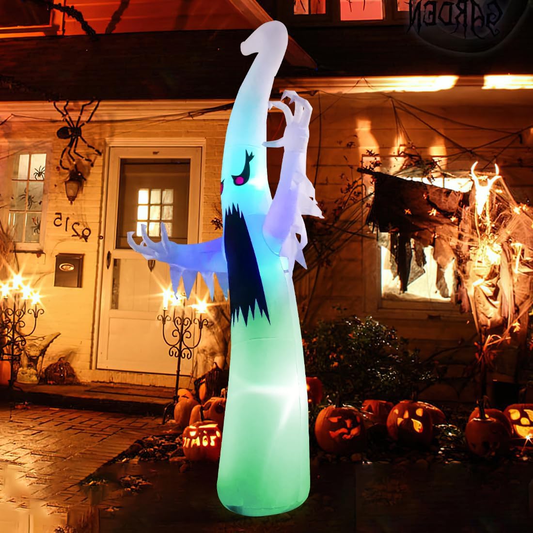 GOOSH 6 Ft Halloween Inflatable Colorful Dimming Ghost photo 2
