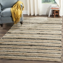 SAFAVIEH Cape Cod Paden Geometric Area Rug, Natural/Black, 5' x 8'