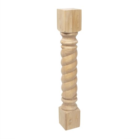 Outwater Rope Unfinished Hardwood Kitchen Island Leg, 35-1/4 x 5 in