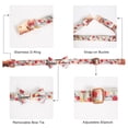 thumbnail image 4 of Dog Bow Tie Collar Floral Pattern Detachable Bowtie  with Safety Metal Buckle Adjustable Collar for Small, Medium & Large Dogs, Cats, 4 of 7