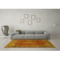 thumbnail image 3 of Ahgly Company Machine Washable Indoor Square Persian Yellow Traditional Area Rugs, 5' Square, 3 of 4