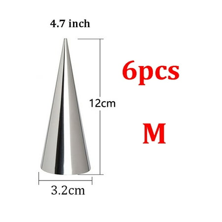 

6/12/24pcs Baking Cones Stainless Steel Spiral Croissant Tubes Horn bread Pastry making Cake Mold Cookie Dessert Baking Tool ZXH