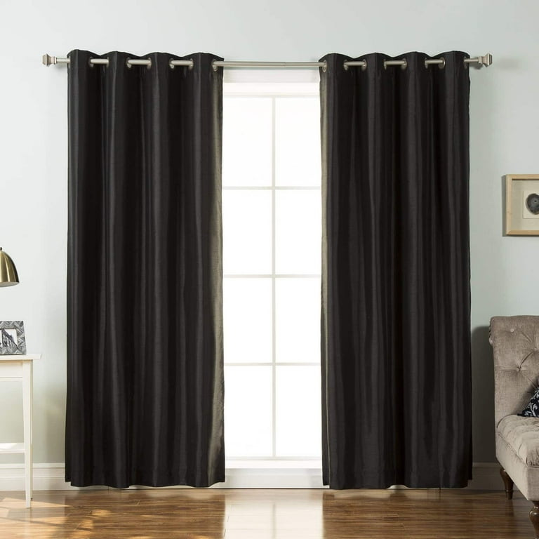 Best Home Fashion Faux Silk Blackout Curtains Walmart
