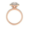 thumbnail image 4 of 4 Carat IGI Certified Round Shape Lab Grown Diamond Engagement Ring | 14K Rose Gold |Klarissa Halo Diamond Eternity Diamond Ring | FG-VS1-VS2 Quality Friendly Diamonds, 4 of 4