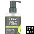 thumbnail image 3 of Dove Men+Care 2-in-1 Men's Shampoo + Conditioner, Avocado & Tea Tree Oil All Hair Type, 17.5 oz, 3 of 10