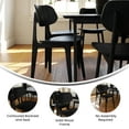 thumbnail image 5 of Emma + Oliver Set of 2 Solid Wood Dining Chairs with Curved Oval Backrests in Black, 5 of 10