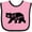 Pink and Black, variant on Inktastic West Virginia Black Bear Silhouette Boys or Girls Baby Bib