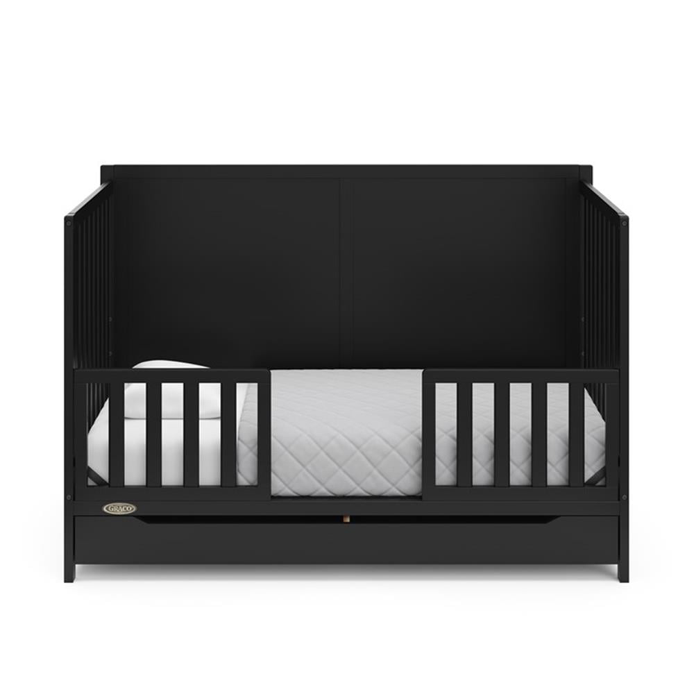 Graco Melrose 5-in-1 Convertible Baby Crib with Drawer, Black
