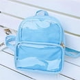 thumbnail image 2 of (Blue)Backpack Girls School Rucksack Cute Summer Beach Bag Transparent Windows for DIY Decors, 2 of 3