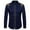 Navy, variant on IROINNID Button Up Shirts for Men Slim Fit Long Sleeve Button Down Dress Shirts Tops With Embroidery,Burgundy