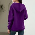 thumbnail image 5 of Garbnen Zip Up Hoodie Women Long Sleeve Fleece Lined Jacket Women Comfy Trendy Fall Winter Warm Oversized Sweatshirt for Women with Pockets Purple, 5 of 5