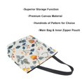 thumbnail image 3 of FORMRS Womens Canvas Tote Bag with Zipper Inner Pocket Shoulder Handbag, Acorn Leaves Pattern, 3 of 7
