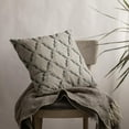 thumbnail image 5 of Plutus Brown Beige Diamond Animal Faux Fur Luxury Throw Pillow - Double sided 20" x 26" Standard, 5 of 7