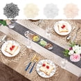 thumbnail image 2 of 2021 New Hot PVC Hollow Insulation Pads Table Bowl Mats Home Christmas Decor Resistant Placemat For Dining Table Gold, 2 of 9