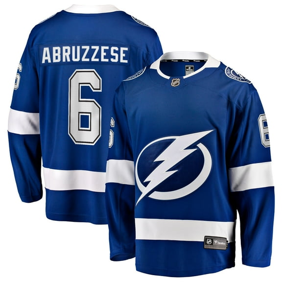 Men's Fanatics Nick Abruzzese Blue Tampa Bay Lightning Home Breakaway Jersey