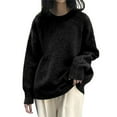 thumbnail image 4 of Women's Clothing Casual Pullover Knit Sweaters Oversized Cozy Winter Minimalist Outfit Petite Friendly Oversized Knit Pullover – Soft Slouchy Fall/Winter Sweater, 4 of 4