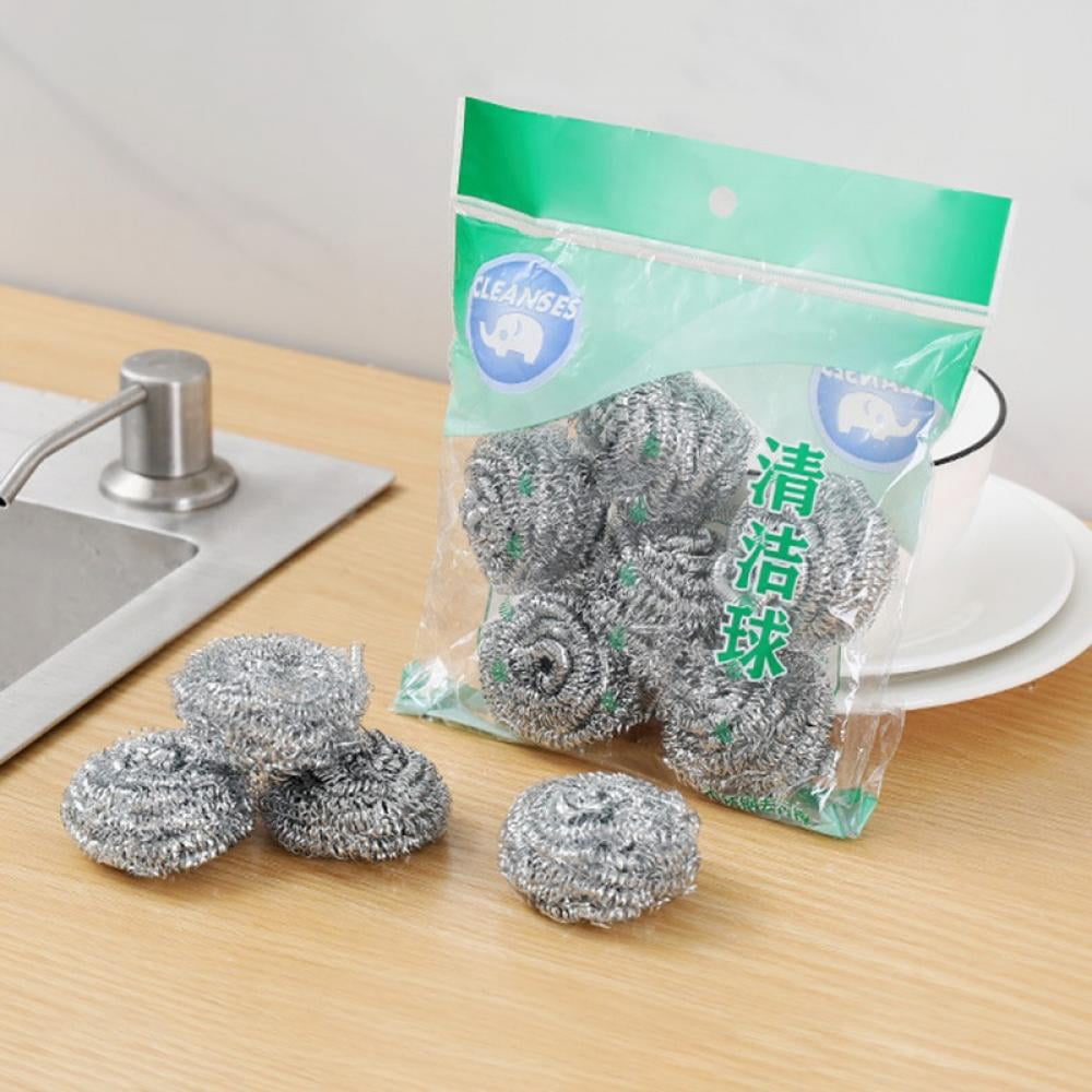 Cleaning Ball Kitchen Pan Dish Steel Wool Scrubbers Stainless Steel