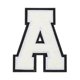 thumbnail image 1 of Parches de letras de chenille de 4", parches de iniciales de chenille blanca A-Z (letra A), 1 of 6
