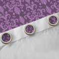 thumbnail image 4 of Manfei Retro Damask Blackout Curtains Set of 2 (52x84 Each),Vintage Victorian Floral Window Curtains,Purple Black Curtains and Drapes For Men Women,Luxury Bedroom Decor, 4 of 6