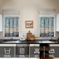 thumbnail image 2 of Gray Abstract Oil Painting Kitchen Curtains - Vintage Tier Cafe Curtains for Bathroom Living RV Rod Pocket Window Drapes 36 Inch 2 Panels Set 28"x36" Window Treatment Tiers, 2 of 4