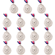 thumbnail image 1 of Medalla Ganador 2 Pulgadas Con Cinta para El Cuello Redonda Fiestas Competiciones (plateado), 1 of 4