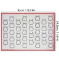 thumbnail image 2 of fsxdhpcsgfc Silicone Macaron Baking Mat Non Stick Heart Pattern Template Border Thick Sheet Silicone Baking Mat For Oven And BBQ Non Stick Reusable Baking Sheet Heat Kitchen Mat 550 Burner Mat for, 2 of 3