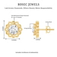 thumbnail image 4 of Rosec Jewels Lab Grown Diamond Studs - Vintage Style Diamond Earrings with Screw Back (1.9 Ct, EF-VS Quality), 18K Yellow Gold, 4 of 6