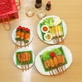 thumbnail image 2 of Ludlz Dollhouse miniature Food,Miniature Barbecue BBQ Food Plate Tiny Food Model Toy 1/12 Dollhouse Scene, 2 of 7