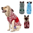 thumbnail image 2 of Ropa gruesa para mascotas, cálida y con cuello mullido, ropa para perros grandes, suéter navideño para perros con astas, ropa acolchada de algodón para invierno, 2 of 6