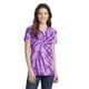 thumbnail image 1 of Port & Company Essential Tie-Dye playera con cuello en V para mujer LPC147V, morado, extra peque?o Puerto & Compa??a  LPC147V, 1 of 1