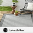 thumbnail image 3 of Nicole Miller New York Patio Country Landry Traditional Border Indoor/Outdoor Area Rug, Beige/Green, 5'2"x7'2", 3 of 8