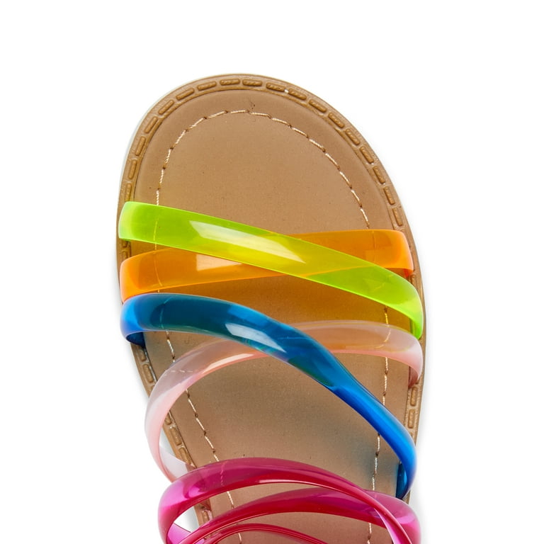 Rainbow colored best sale gladiator sandals