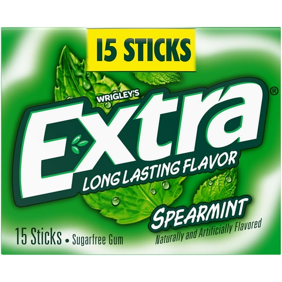 Extra Spearmint Back to School Sugar Free Chewing Gum - 15 Stick Pack