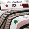 thumbnail image 5 of Cozy Line Home Fashions Cozy Line Christmas Wreath 3-Piece Quilt Bedding Set King, 5 of 6
