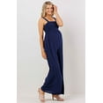 thumbnail image 2 of La Clef Sleeveless Smocking Top Maternity Jumpsuit, 2 of 5